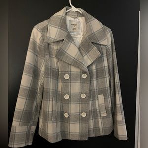 Old Navy Plaid Peacoat